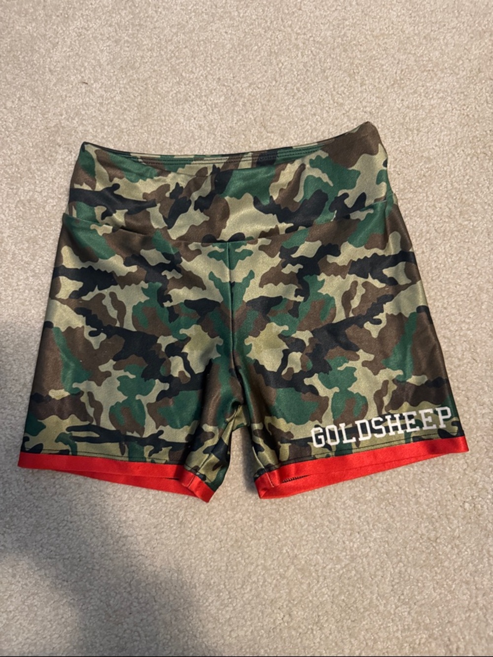 Goldsheep camo biker shorts size small
